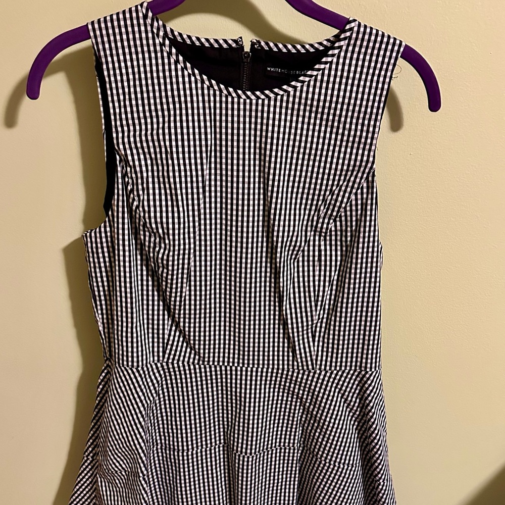 White House Black Market Monochrome Checkered Mini Dress